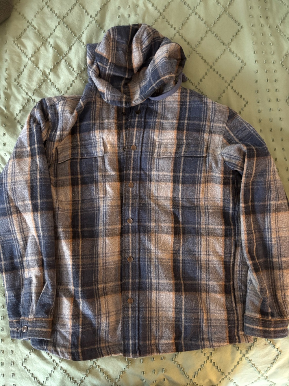Prana Men's Plaid Button-Down Shirt - Blue & Tan
